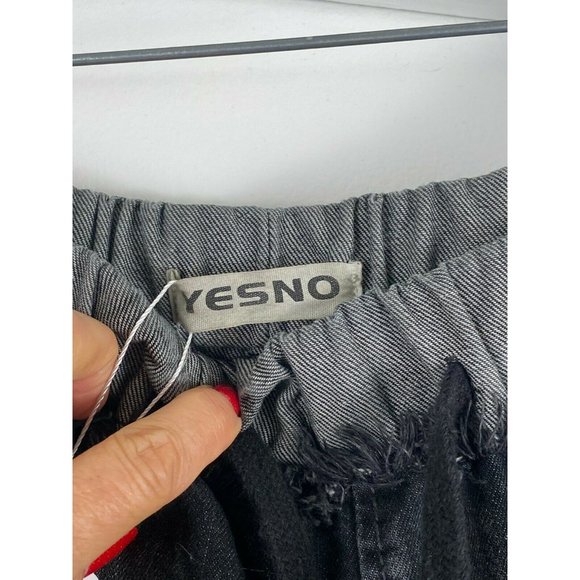 YESNO PW2 Women Cropped Pants Floral Jeans Embroidered Wide Size 3XL, NWT - Picture 7 of 11